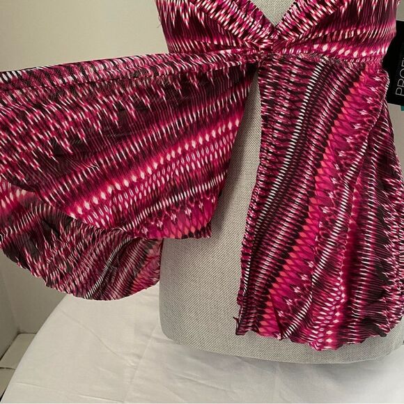 Profile by Gottex Summer Sunset Flyaway Tankini Top size 10 - Picture 4 of 5